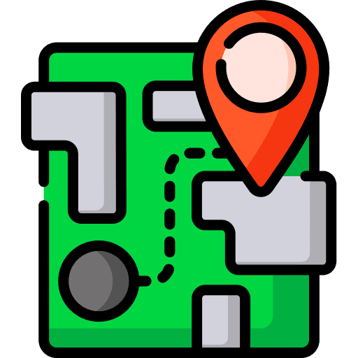 Finish route maps and location placeholder icon