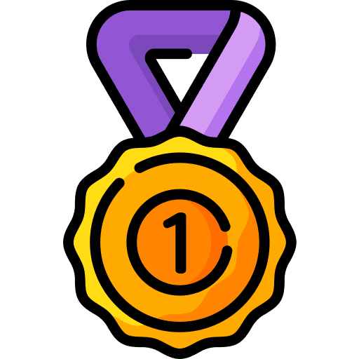 Award sports and competition success medal icon