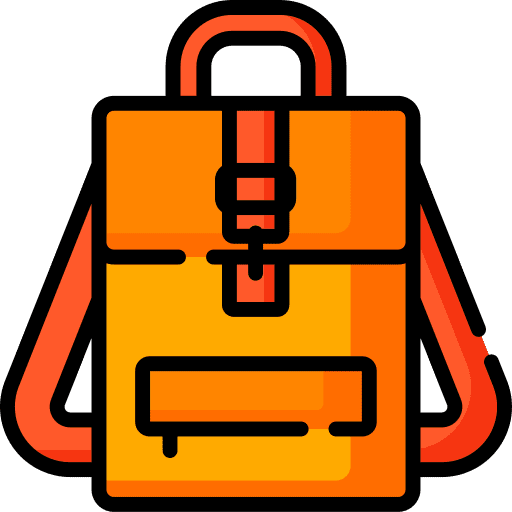 Backpack bags baggage luggage icon
