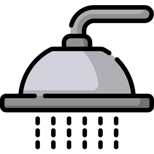 Bathroom furniture and household cleaning shower icon