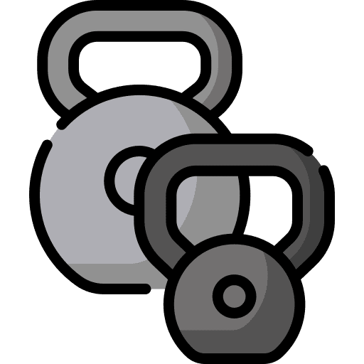 Dumbbells strength fitness sports and competition icon