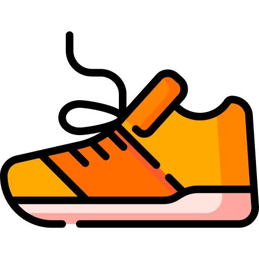 Exercise footwear running trainers icon
