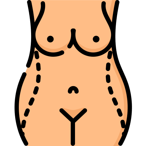 Belly belly medical plastic surgery icon