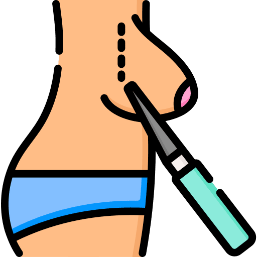 Anatomy intervention breast anatomy icon