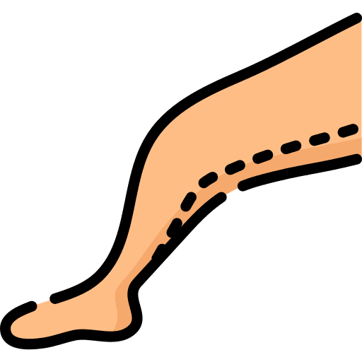 Anatomy liposuction legs body parts icon