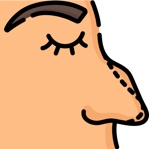 Beauty rhinoplasty nose healthcare and medical icon