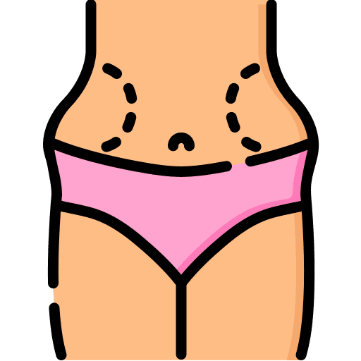 Belly reduction weight medical icon