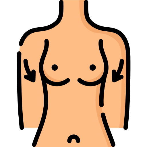 Breast plastic surgery surgery healthcare and medical icon