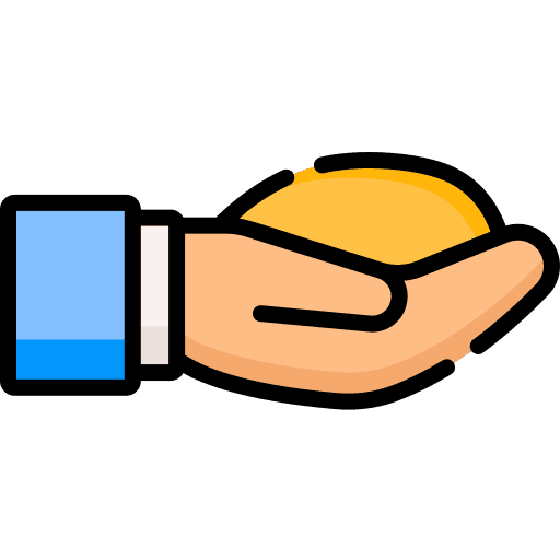 Breast silicone hand breast icon