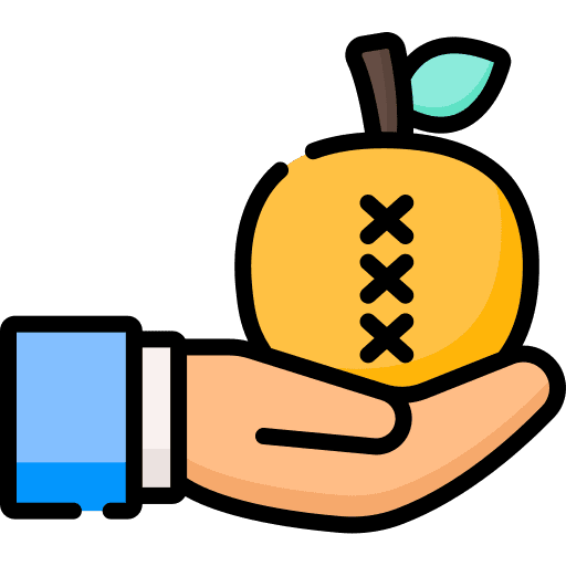 Beauty hands and gestures breast orange icon