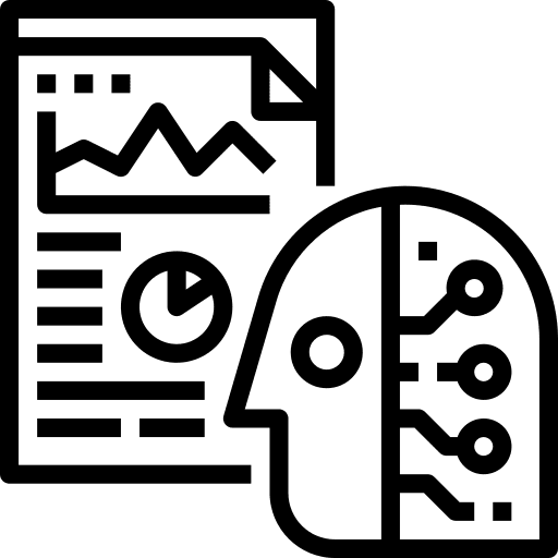 Analytics data ai report icon