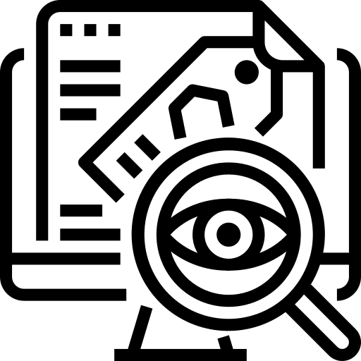 Audit computer audit tag icon