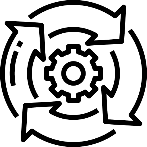 Effective impact gear management icon