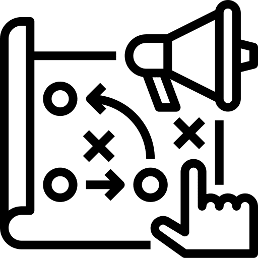 Marketing planning tactics tactical icon