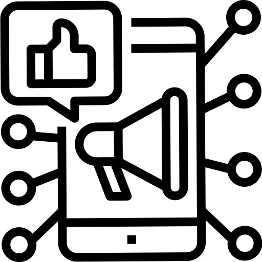 Social marketing technology communications megaphone icon