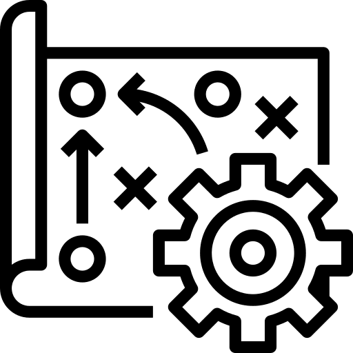 Strategy plan business analysis icon