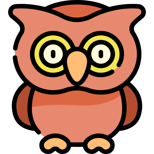 Owl bird hunter animals icon