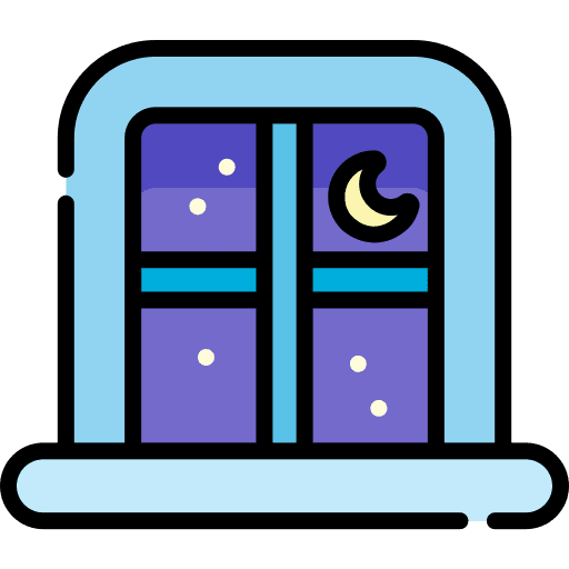 Window moon window night icon