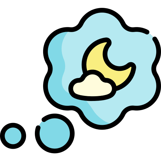 Dreaming cloud sleeping healthy icon