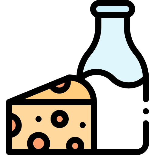 Cheese milk food farming and gardening icon