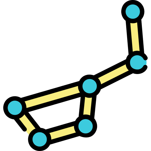 Constellation education astronomy nature icon