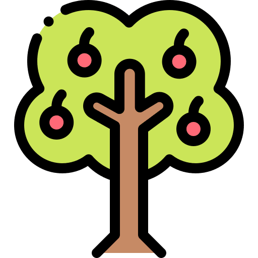 Botanical gardening fruit tree ecology and environment icon