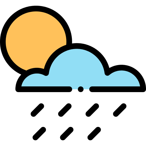 Cloud weather meteorology clouds and sun icon