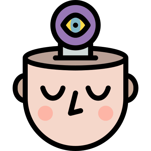 Futuristic head mental ability icon