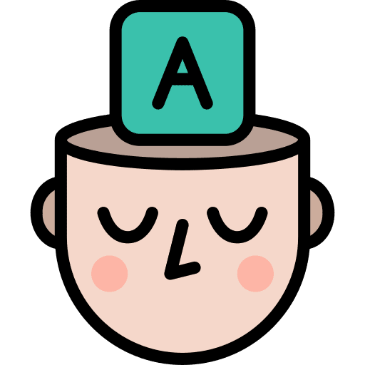Language ability psychology head icon