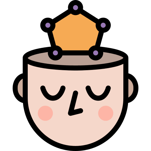 Connection user head mental icon