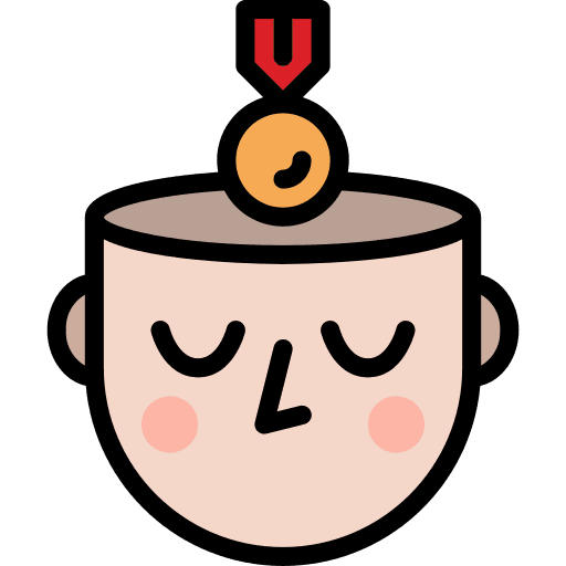 Reward user psychology medal icon