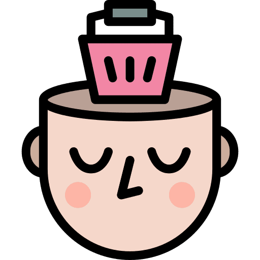 Shopping basket mental head shopping basket icon