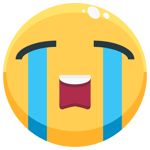 Crying sad cry emoji icon