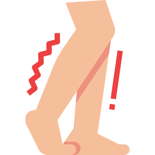 Cramp cramp leg legs icon