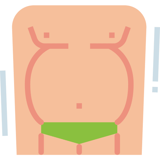 Body fat anatomy body healthcare and medical icon