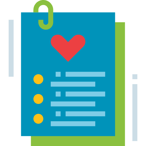 Healthy archive information document icon