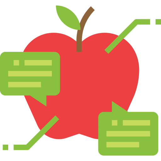 Apple healthy food food and restaurant fruit icon