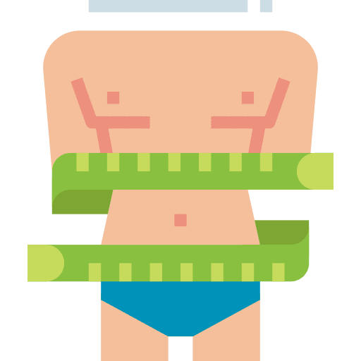 Body anatomy muscles waist icon