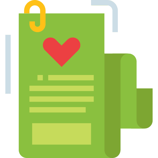Healthy files and folders information history icon