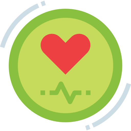 Heart rate pulse heart electrocardiogram icon