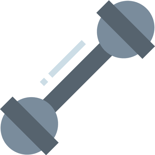 Weight sports and competition gym dumbbell icon