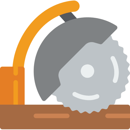 Circular saw construction and tools carpentry electronics icon