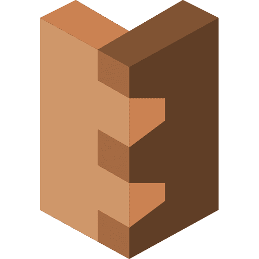 Construction and tools carpentry joint repair icon