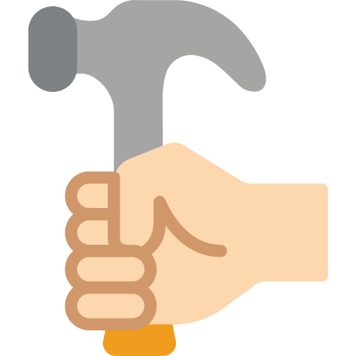 Hammering improvement hammer home repair icon