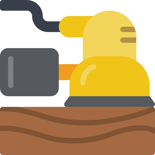 Sander carpentry work construction and tools icon