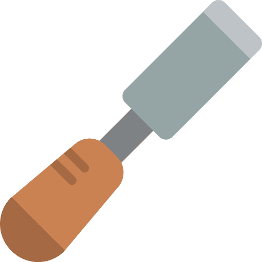 Chisel chisel construction and tools carpentry icon