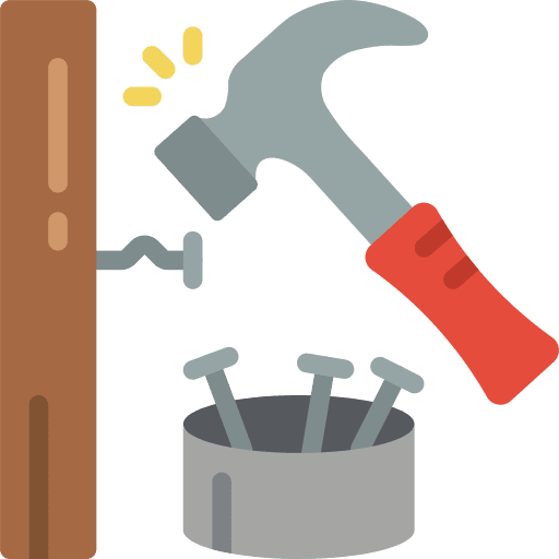 Hammering hammering construction and tools home repair icon