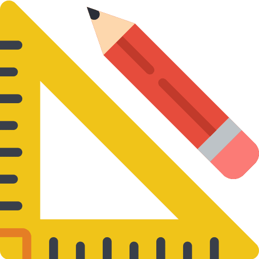 Pencil edit tools square ruler measuring icon