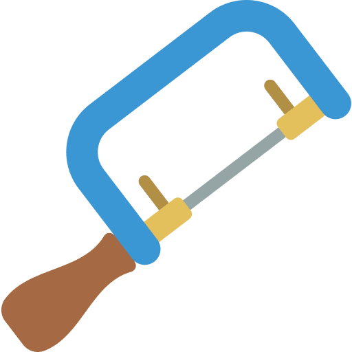 Saw metallic construction and tools metal icon