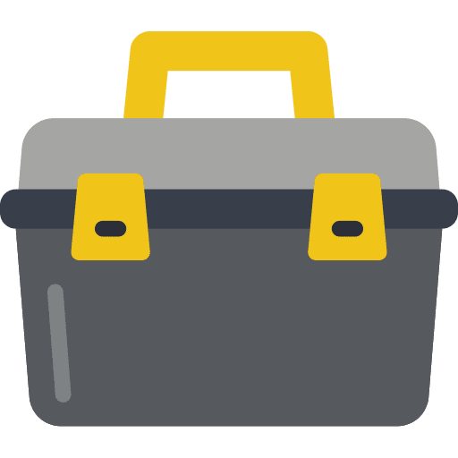 Toolbox tools and utensils build toolbox icon